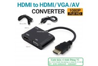 CÁP CHUYỂN HDMI RA HDMI + VGA  ADAPTER