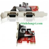 CẠC PCI EXpress -> 2 Com 9 (rs232) UNITEK  - Y7504