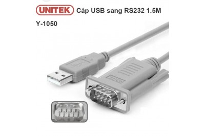 CÁP USB TO COM 9 (RS232) UNITEK - Y1050