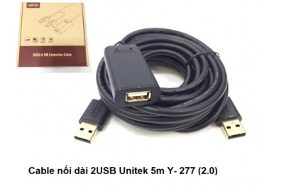 CÁP USB (2.0) NỐI DÀI CÓ IC KHUYẾCH ĐẠI UNITEK Y277 - dài 5M