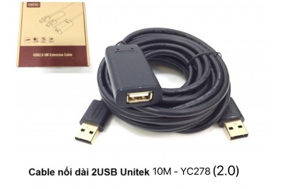 CÁP USB (2.0) NỐI DÀI CÓ IC KHUYẾCH ĐẠI UNITEK Yc278 - dài 10M